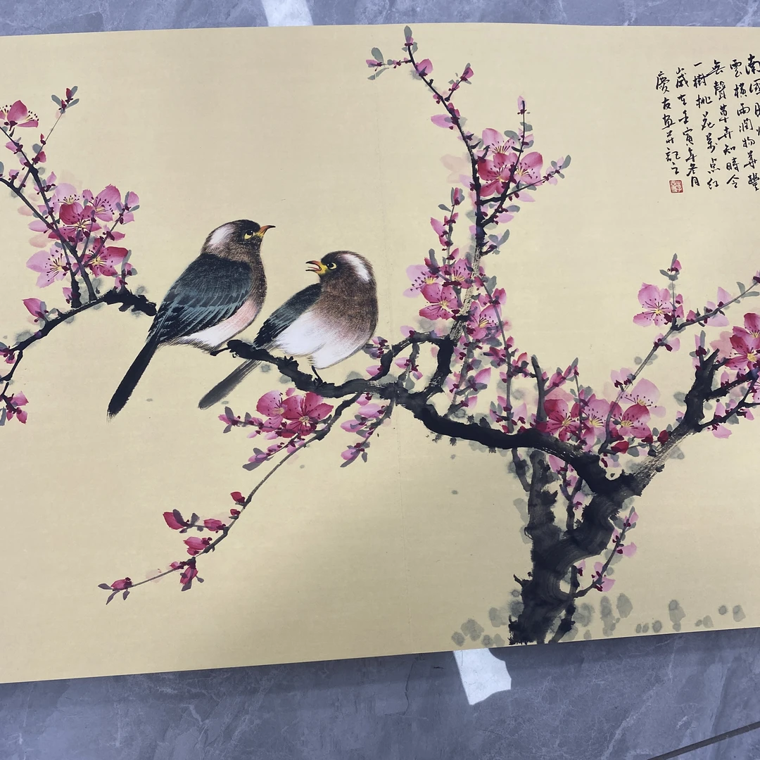 李老师花鸟册页十二页实木