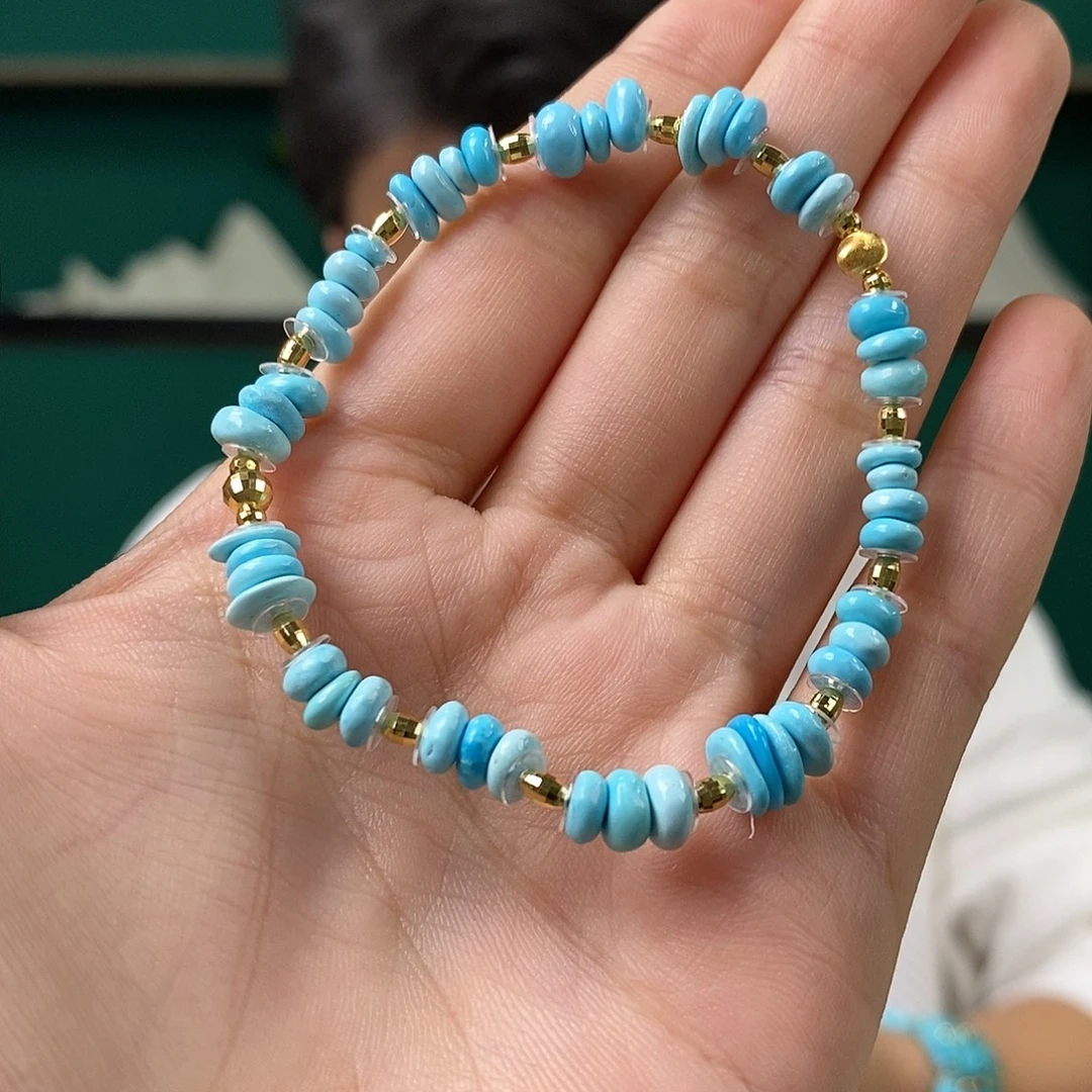 绿松石18K金镶嵌珠宝奇石