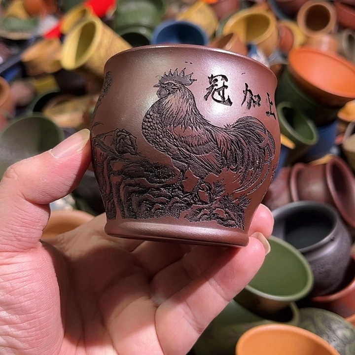 紫砂茶杯全手工紫砂主人杯