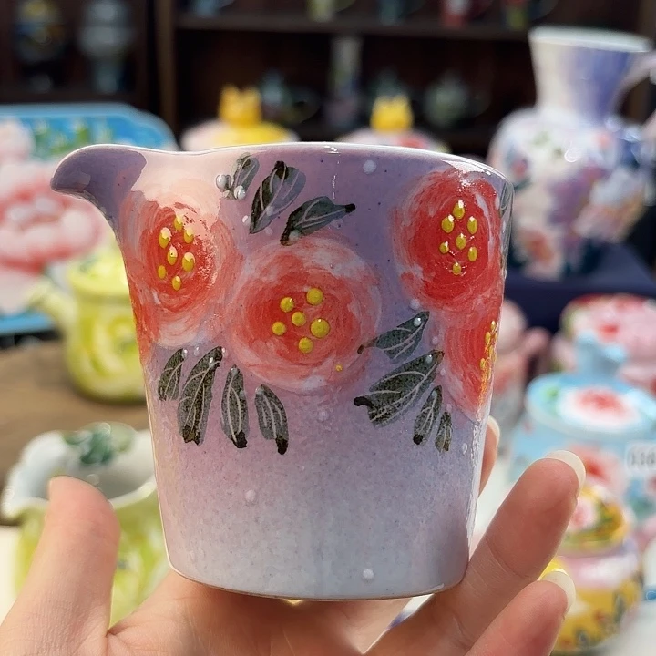 瓷片景德镇手绘高温釉下彩陶瓷茶具