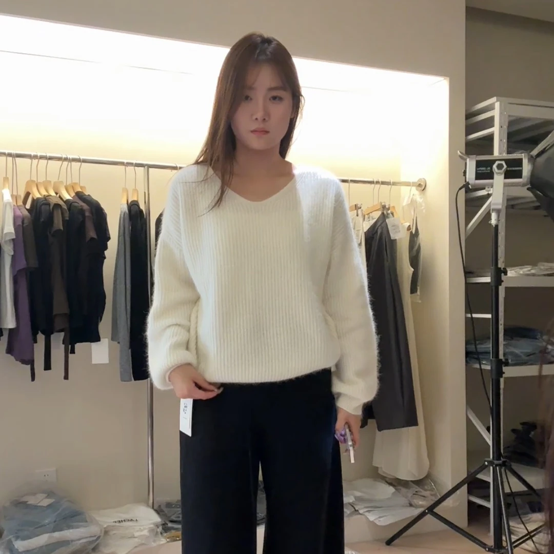 Helle 女装 白色飘雪 毛衣