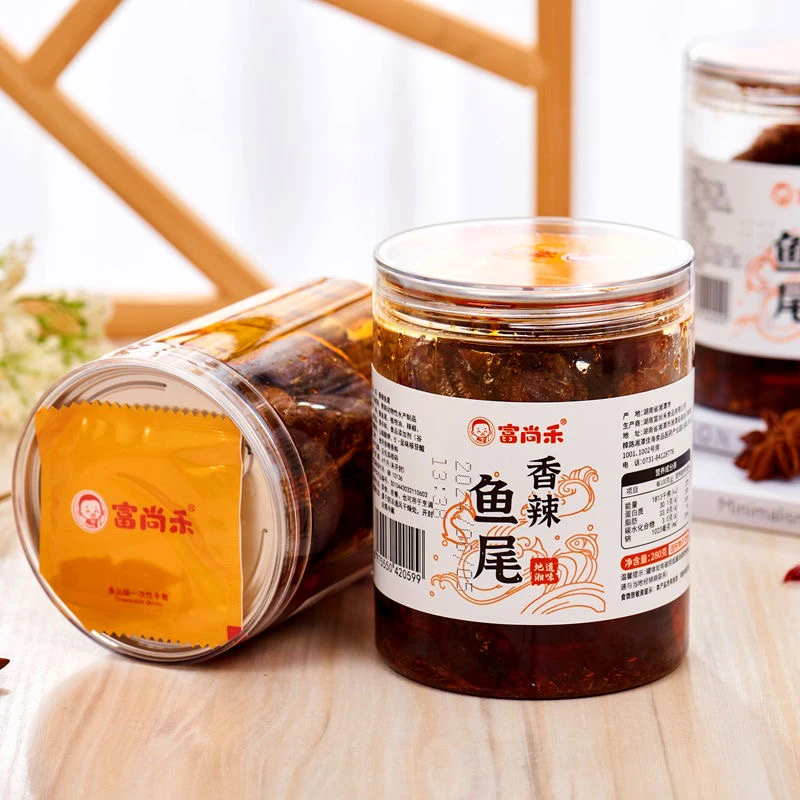 富尚禾香辣鱼尾巴湖南特产开袋即食零食小吃熏鱼麦鲮鱼下酒菜