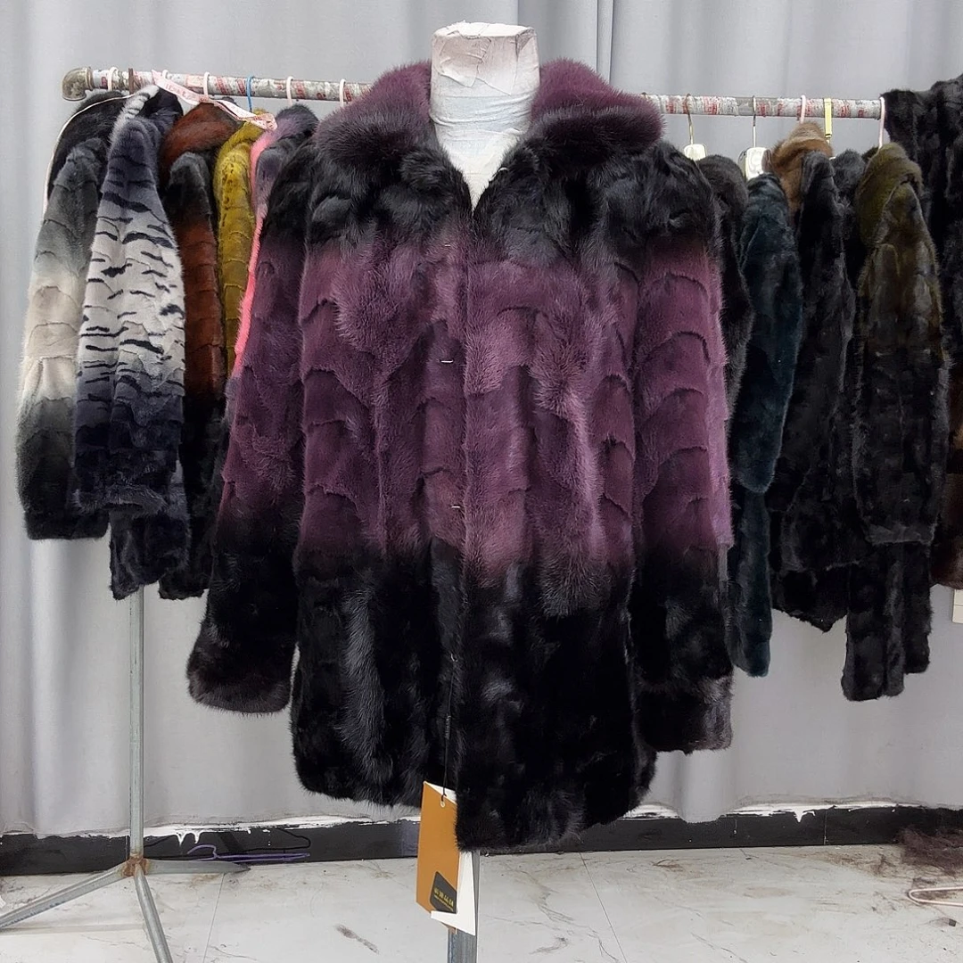水貂拼貂真皮真毛