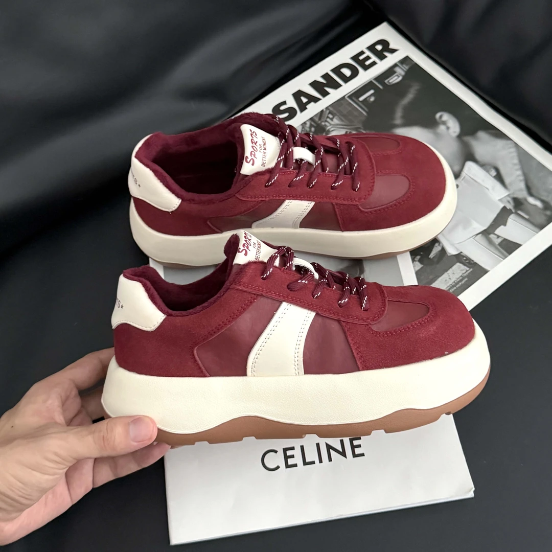 舒适百搭款~设计感轻便加绒厚底百搭休闲运动板鞋76X39736