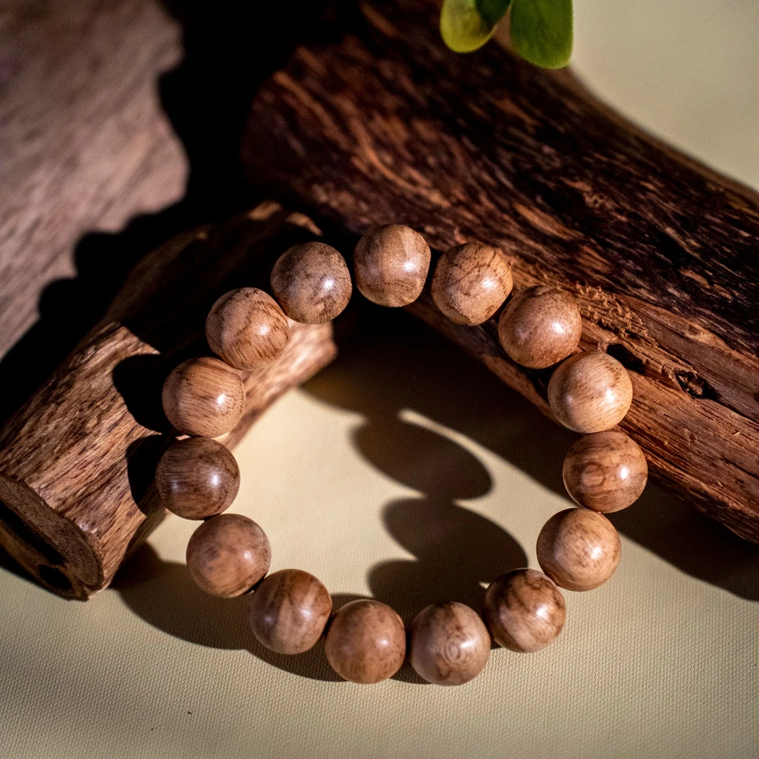 沉香【江苏工美专属】天然野柬埔寨老料虎斑单圈沉香手串-500*1512