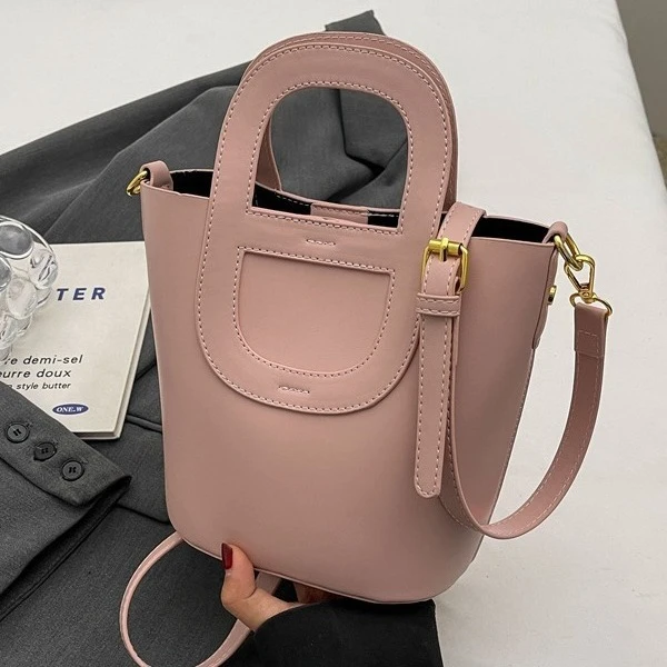 猪鼻子菜篮子水桶包女2025新款高级感百搭斜挎手提包潮流单肩包女