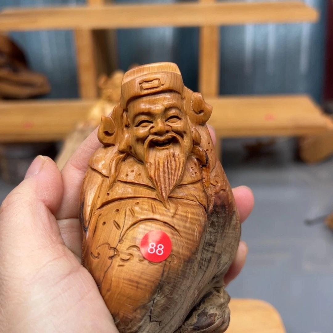 事***练木崖柏木摆件手把件，