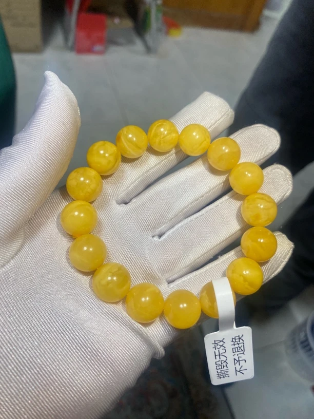 焦皮鸡油红精品手串