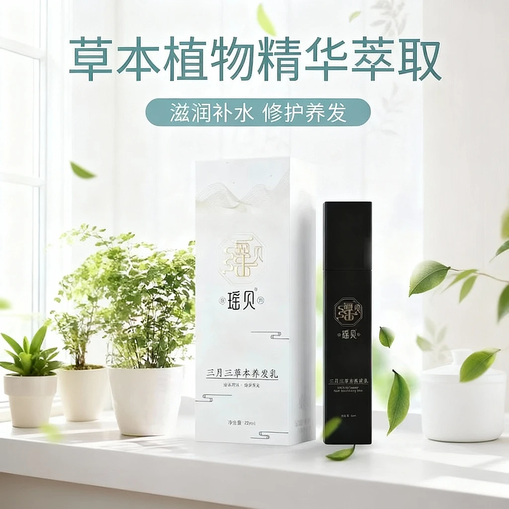 瑶贝三月三草本植物精华萃取养发乳滋养留香补水修护养发乳