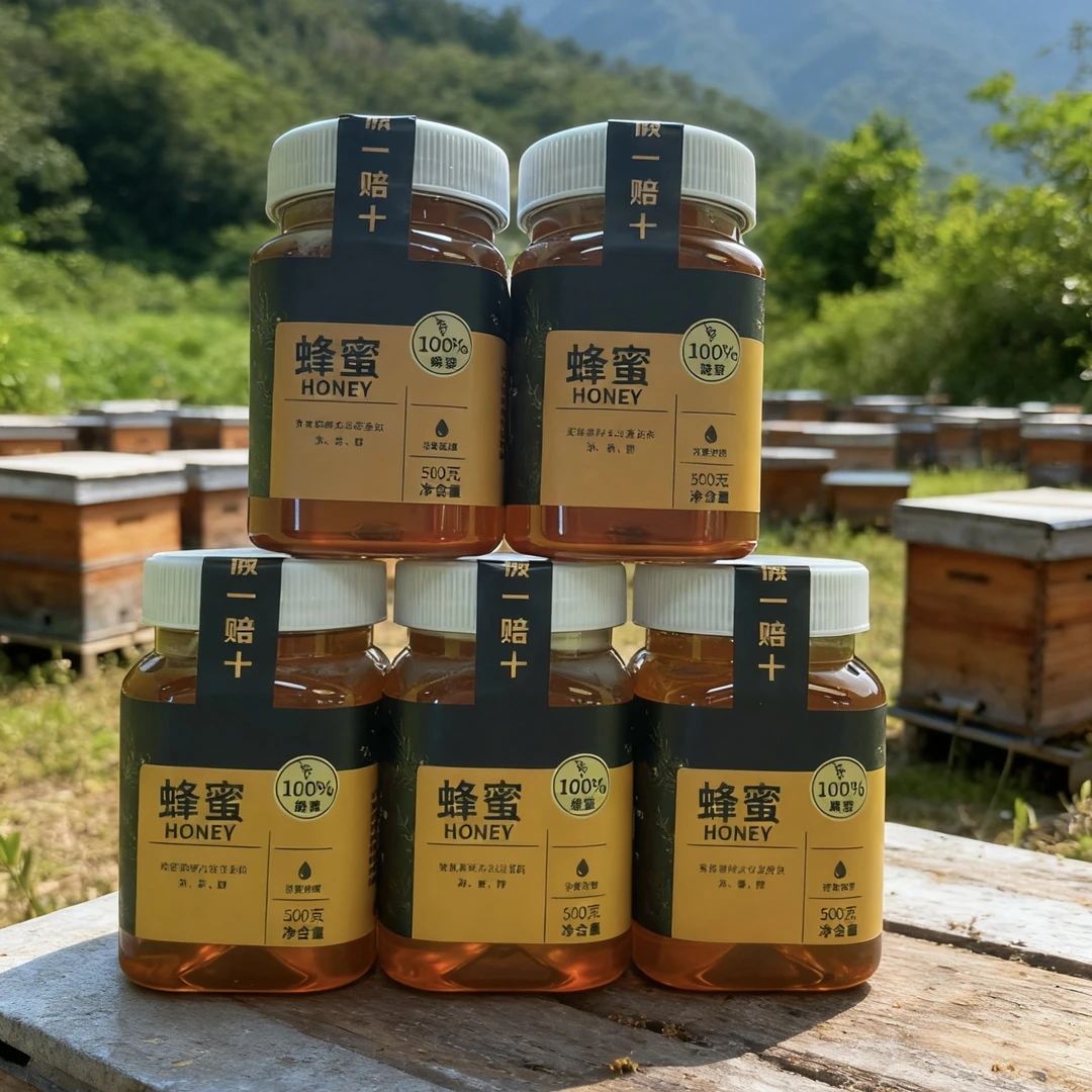 【支持检测】农家天然土蜂蜜百花蜜原生态 0 添加采集秦岭山百花