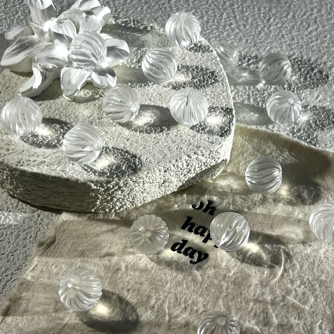 白水晶扭转珠12MM多样性随机发一颗BS625