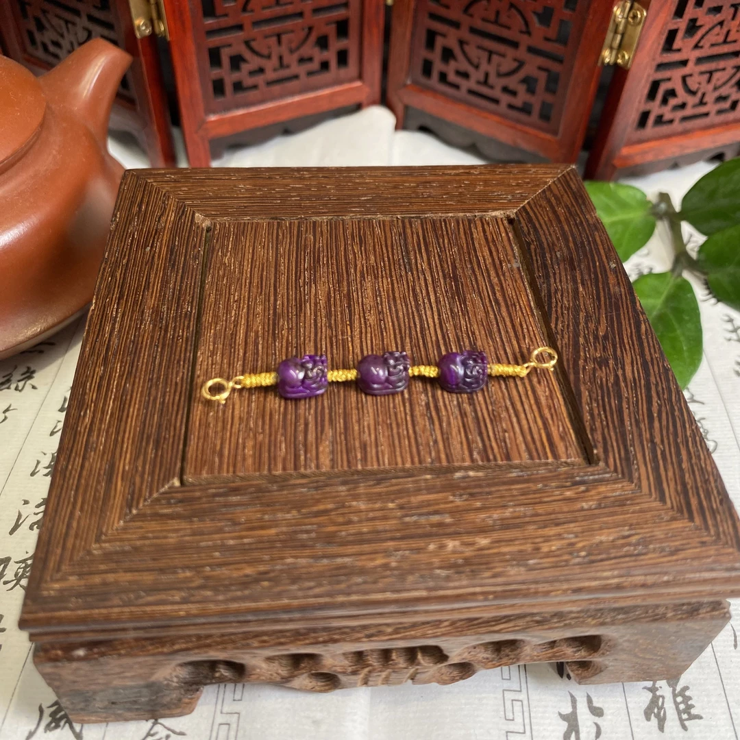 南非苏纪石舒俱来老矿料貔貅18K金延长链 多样性发一/S870【特惠】