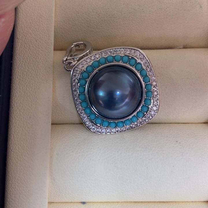 未镶嵌颈饰拼合珍珠（马贝珠）