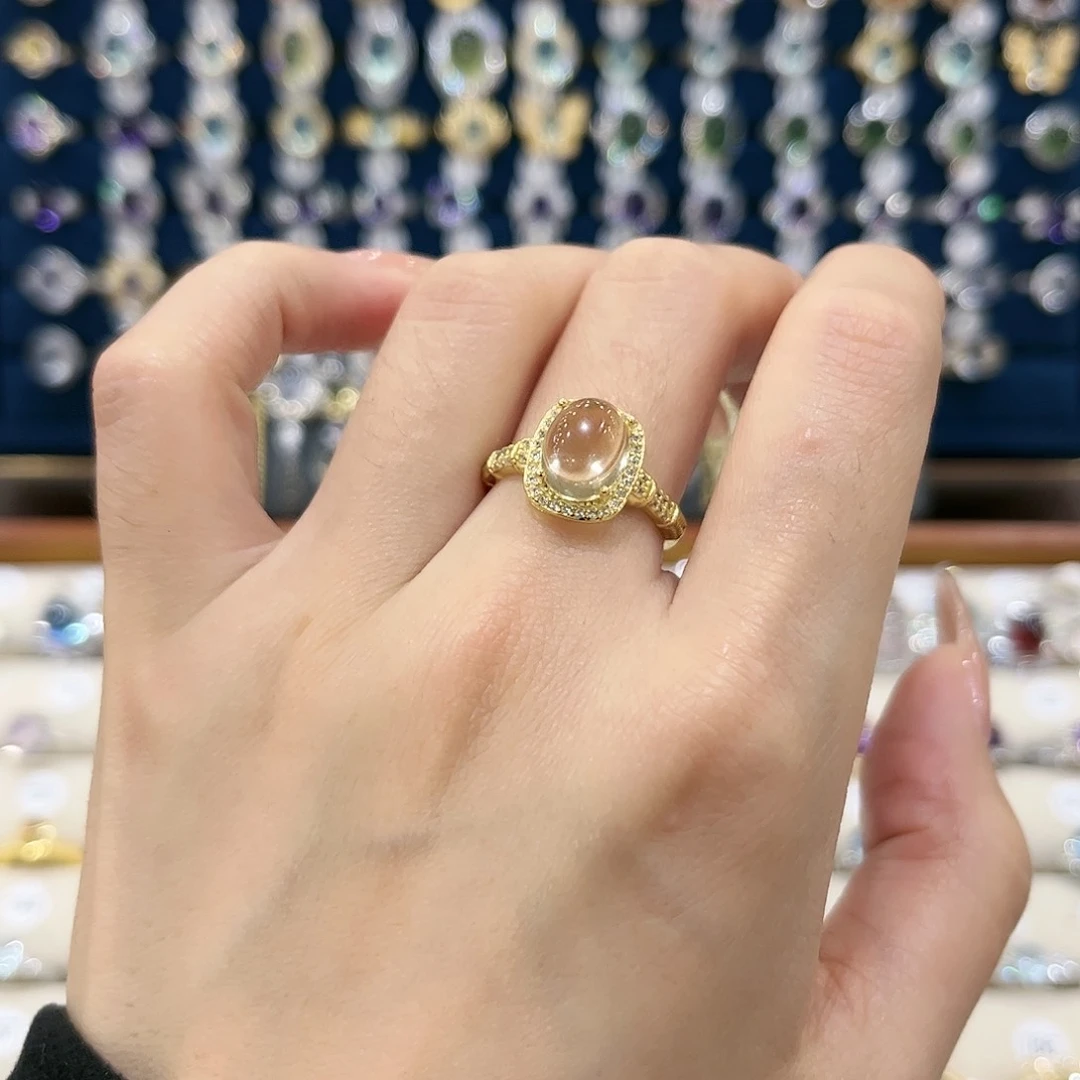 水晶女款银S925镶嵌戒指