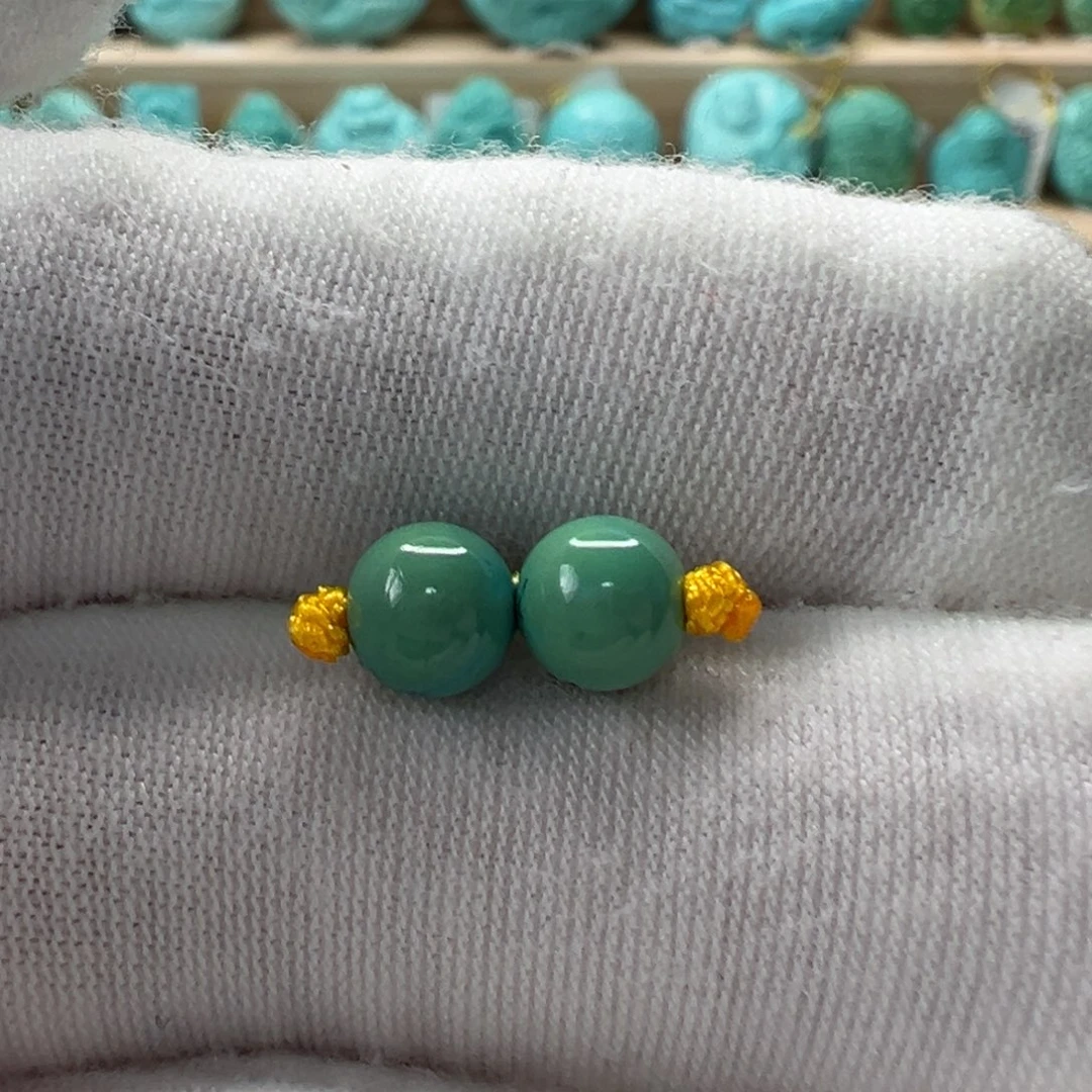 未镶嵌绿松石圆珠6mm