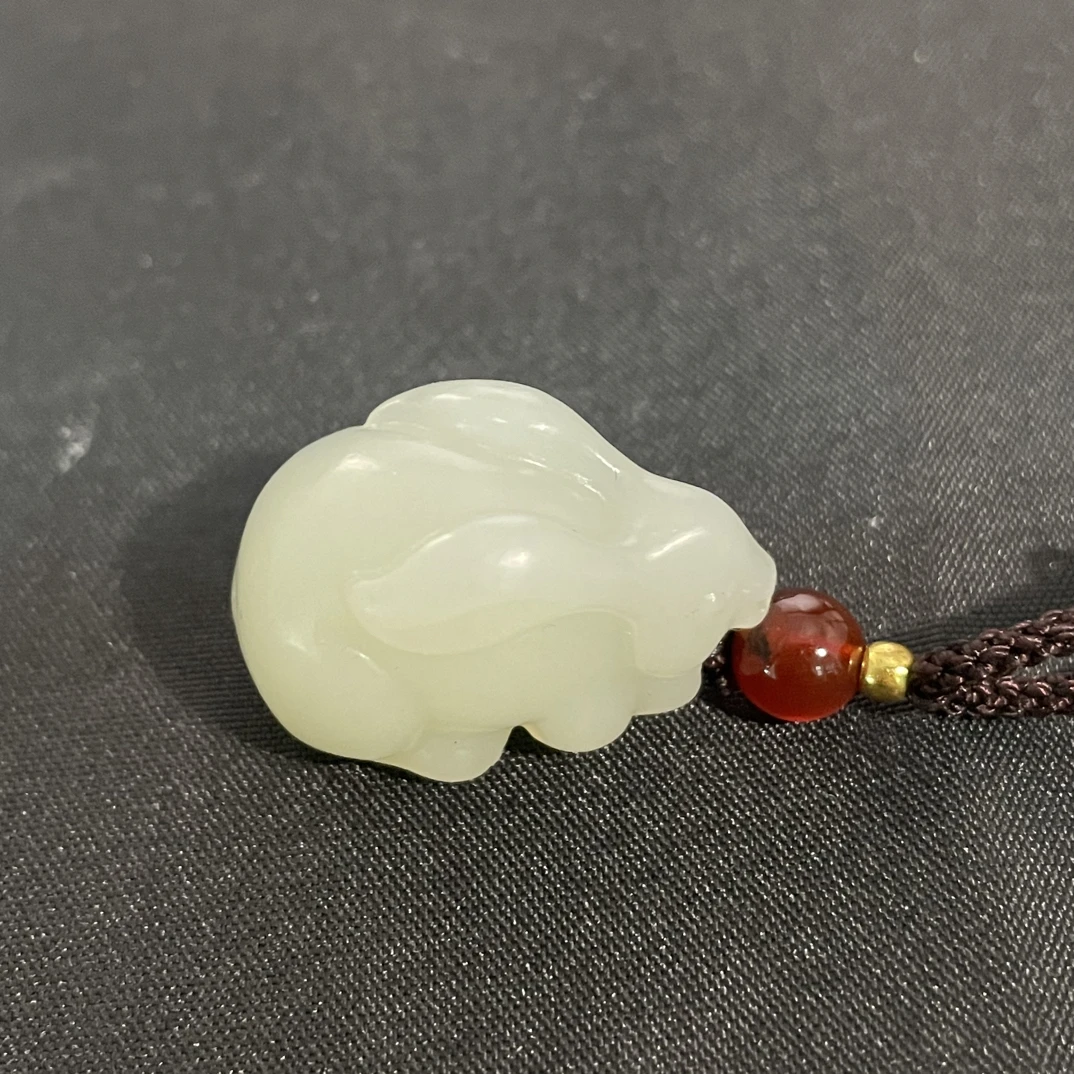 和田玉玉兔挂件 （Y）