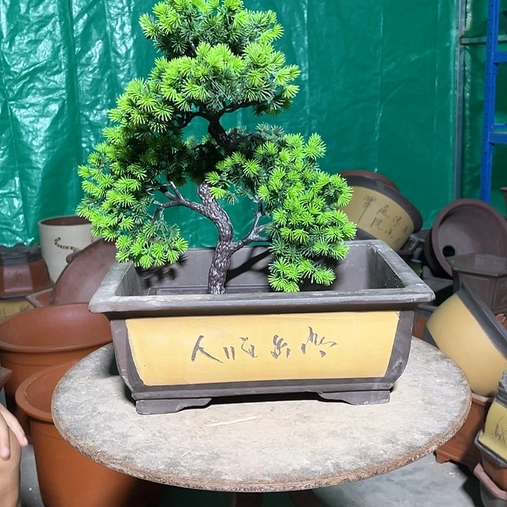 32黄色马槽花盆花盆