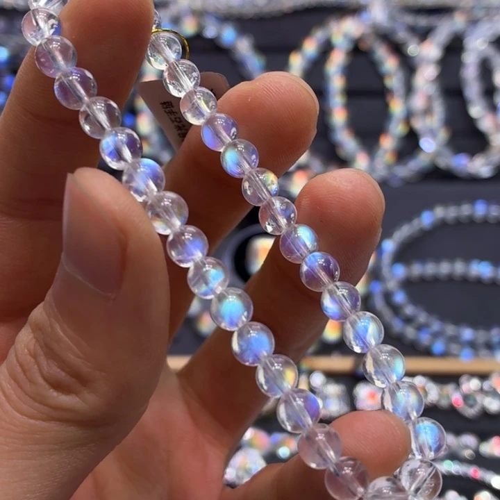 未镶嵌月光石手链毕业级印度蓝月光5.3