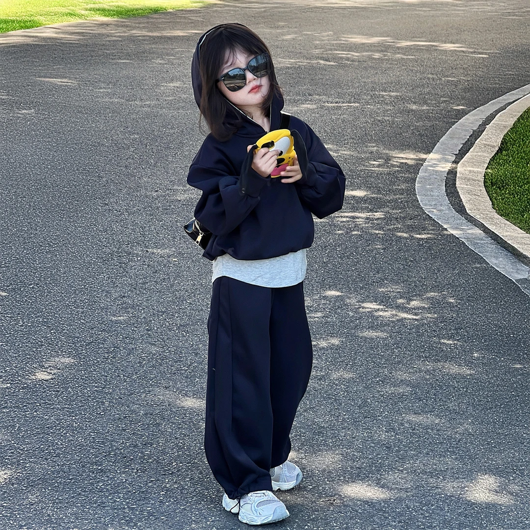 女童秋套装2025新款洋气儿童女孩运动秋装早秋穿搭卫衣休闲两件套