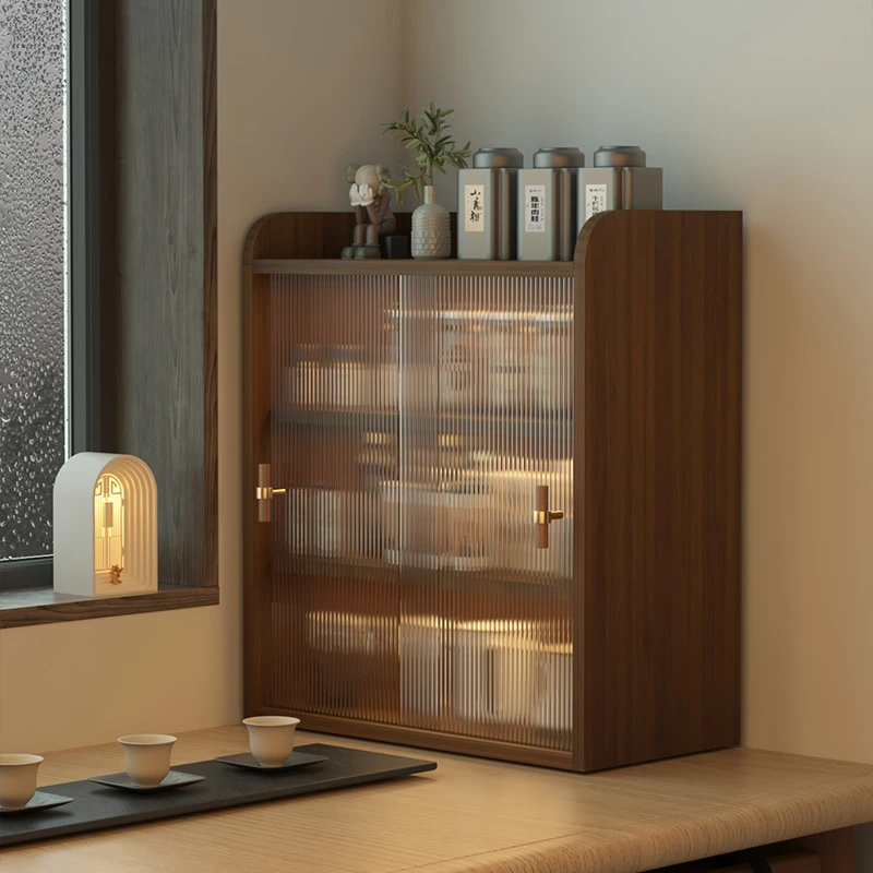 【防尘收纳柜】木质休闲透明多功能客厅家用桌面组装不透明大号