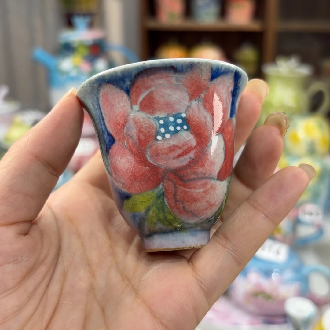 景德镇手绘高温釉下彩陶瓷茶具
