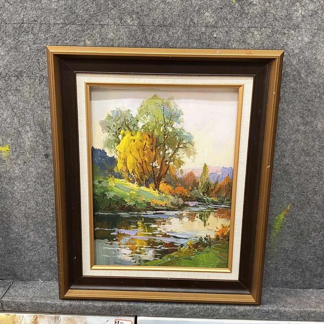 油画N****公风景画芯40 x 30 c m