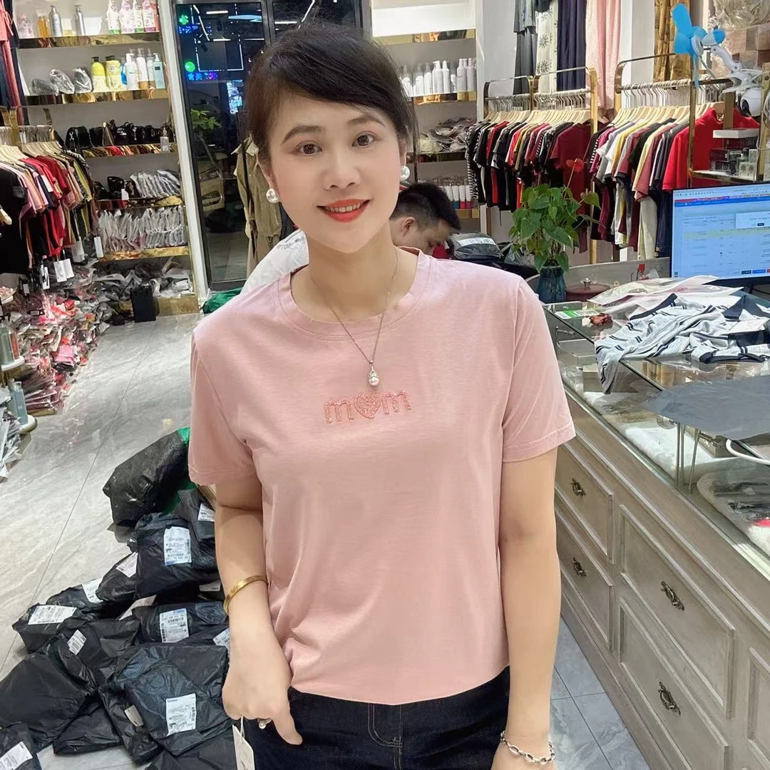 17-9105休闲爱心字母T恤56长