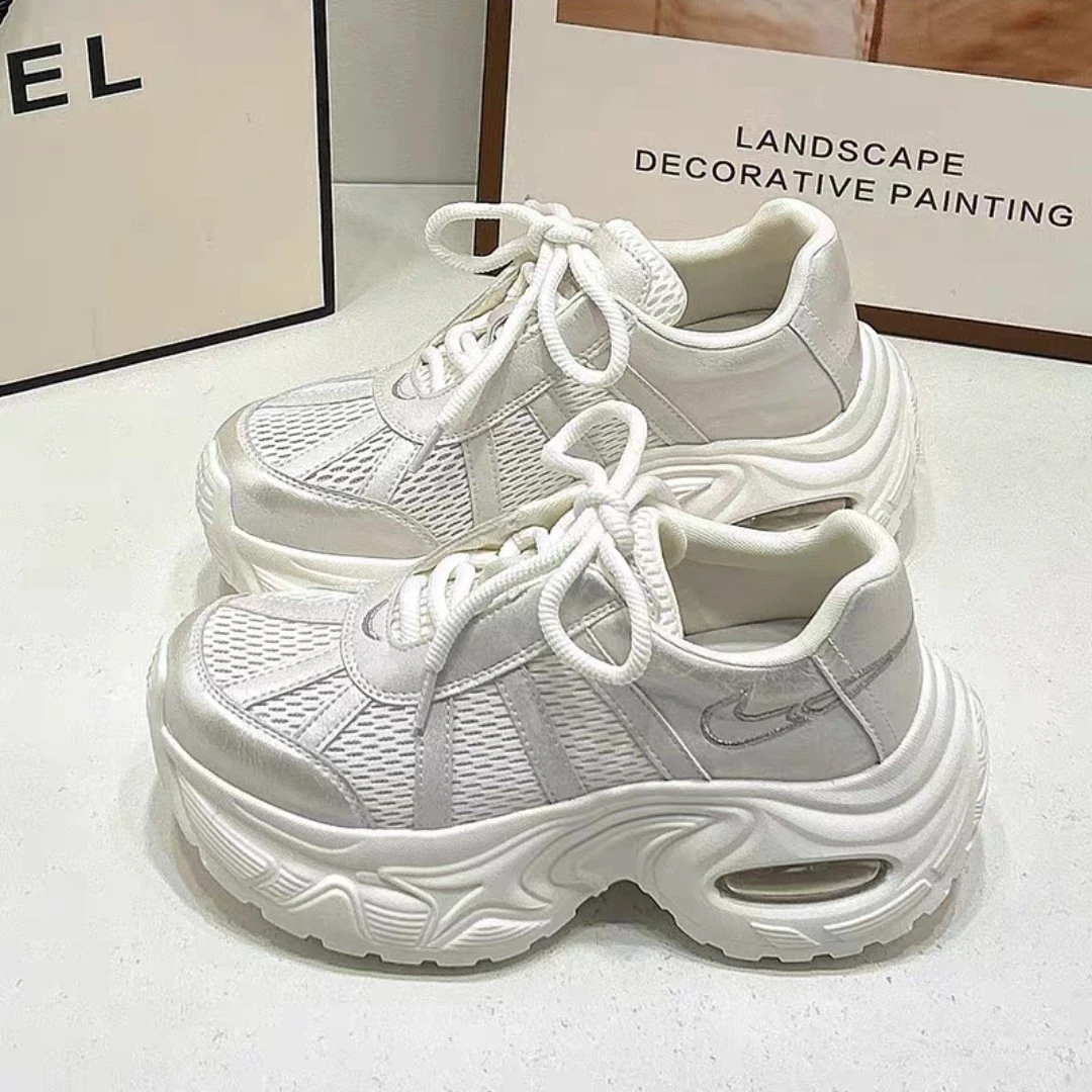 722-1 厚底时尚休闲鞋做旧厚底板鞋韩版鞋子休闲鞋网面运动鞋