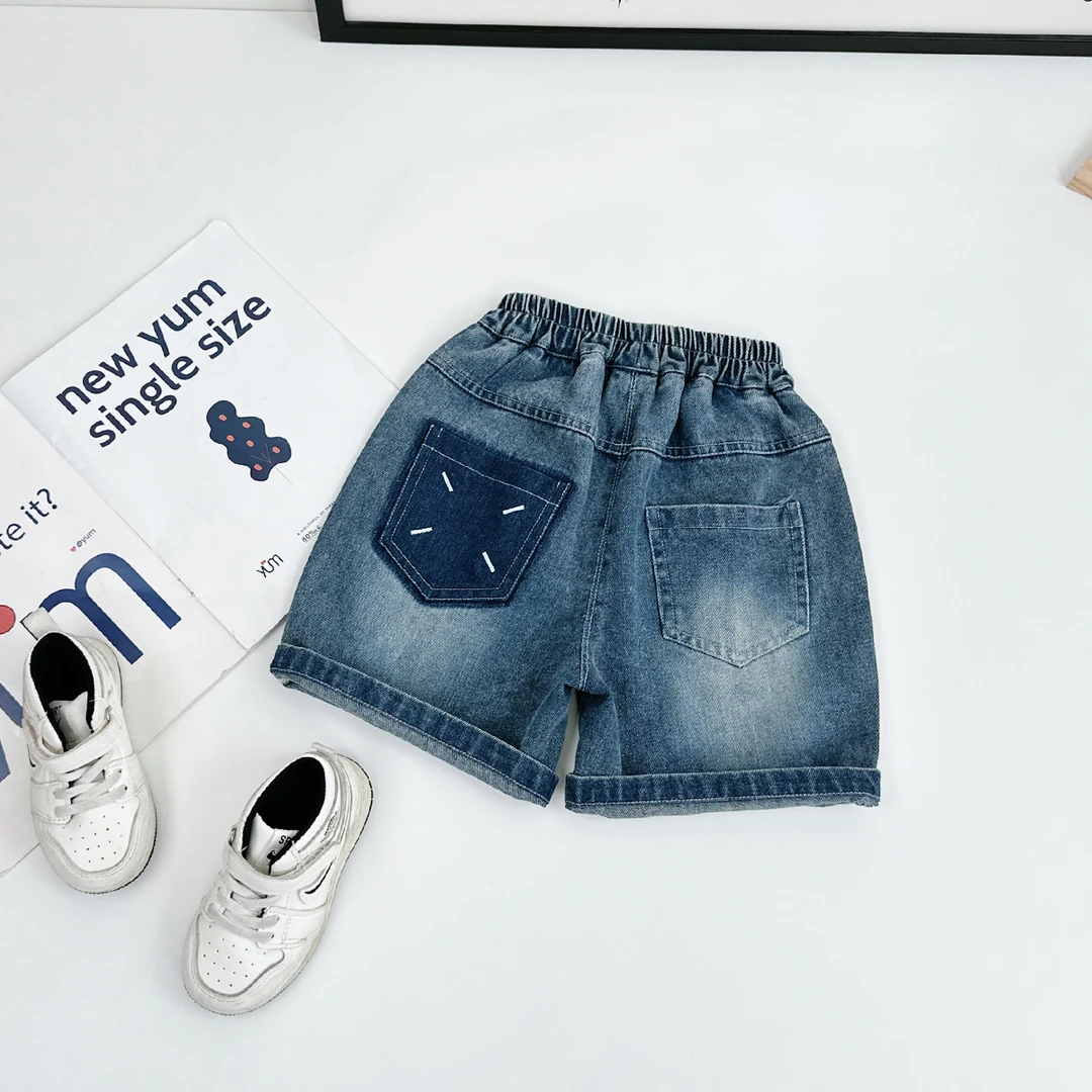 儿童短裤牛仔薄款男童裤子宽松夏季洋气潮牌 HZ25410悠悠童话童装