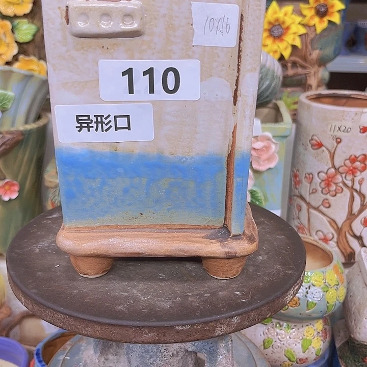 紫砂花盆粗陶材质与多肉花盆