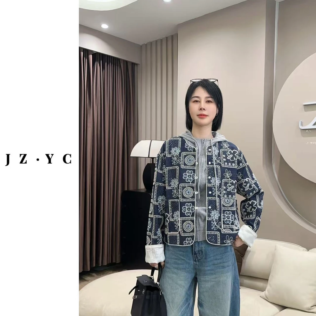 【洁子推荐】 2025早春新款251193复古新中式翻袖拼色外套JZYC