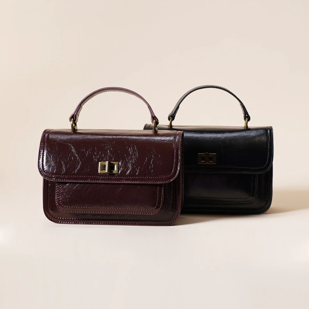 复古牛皮小方包2025春款真皮女包手提包女高级质感单肩斜挎包