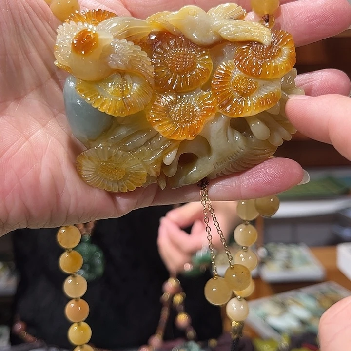未镶嵌岫玉毛衣链