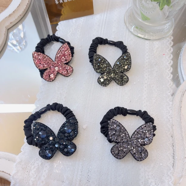 W737韩系设计复古春夏新款轻奢蝴蝶精致发绳