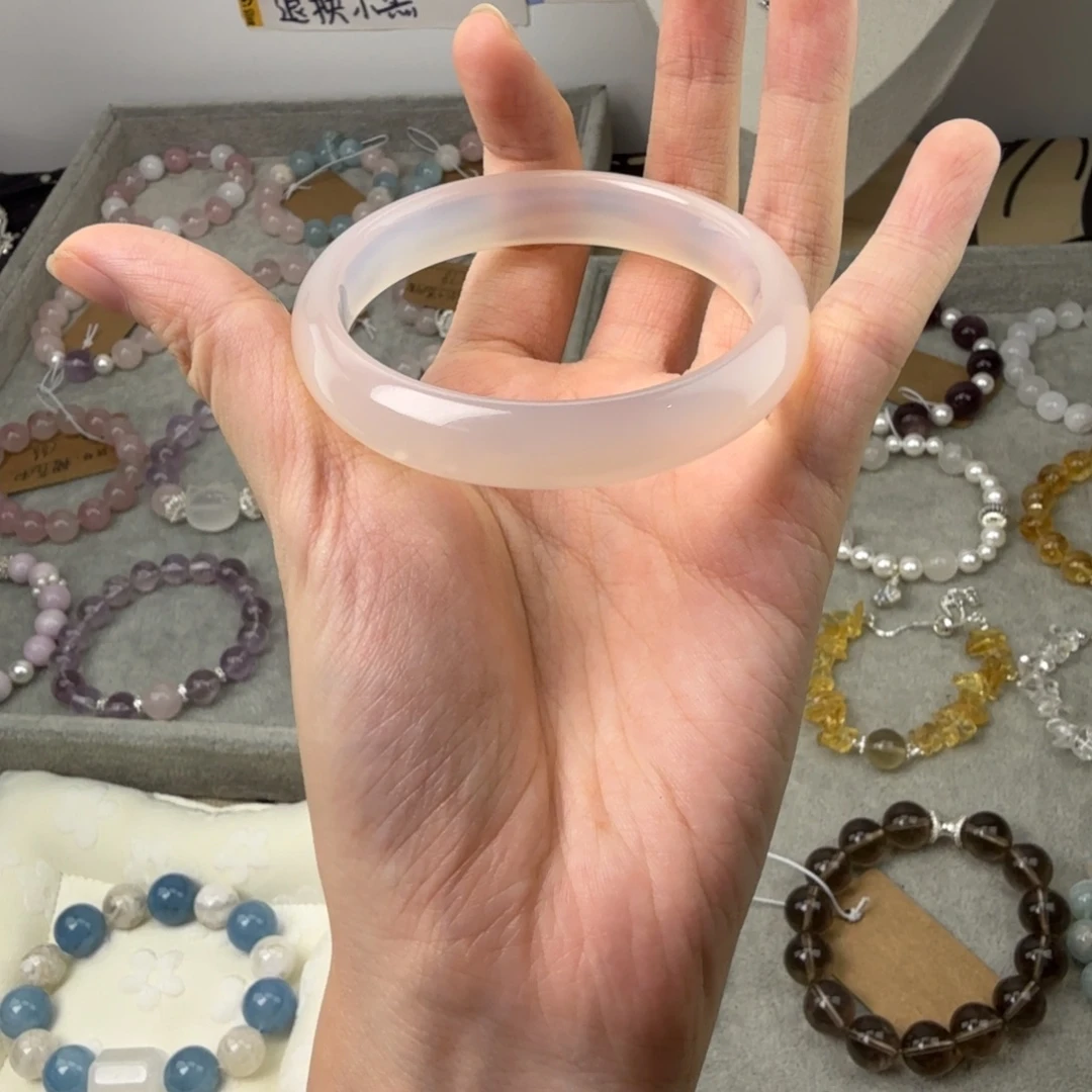 手镯黄晶银S925镶嵌