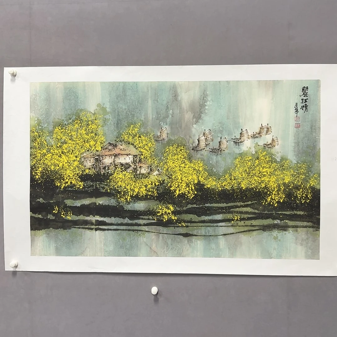 国画亲笔手绘放心去藏