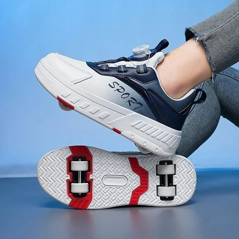 儿童暴走鞋女童2025新款运动鞋四轮可拆卸溜冰鞋男童网红轮滑鞋