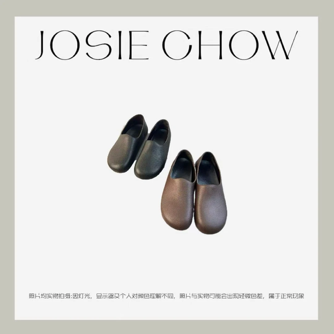 JOSIE CHOW【包头鞋】圆头一脚蹬豆豆鞋女款鞋。Tr614280