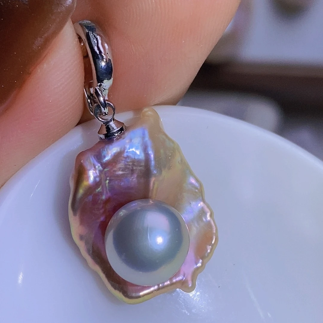 淡水珍珠银S925镶嵌淡水珍珠