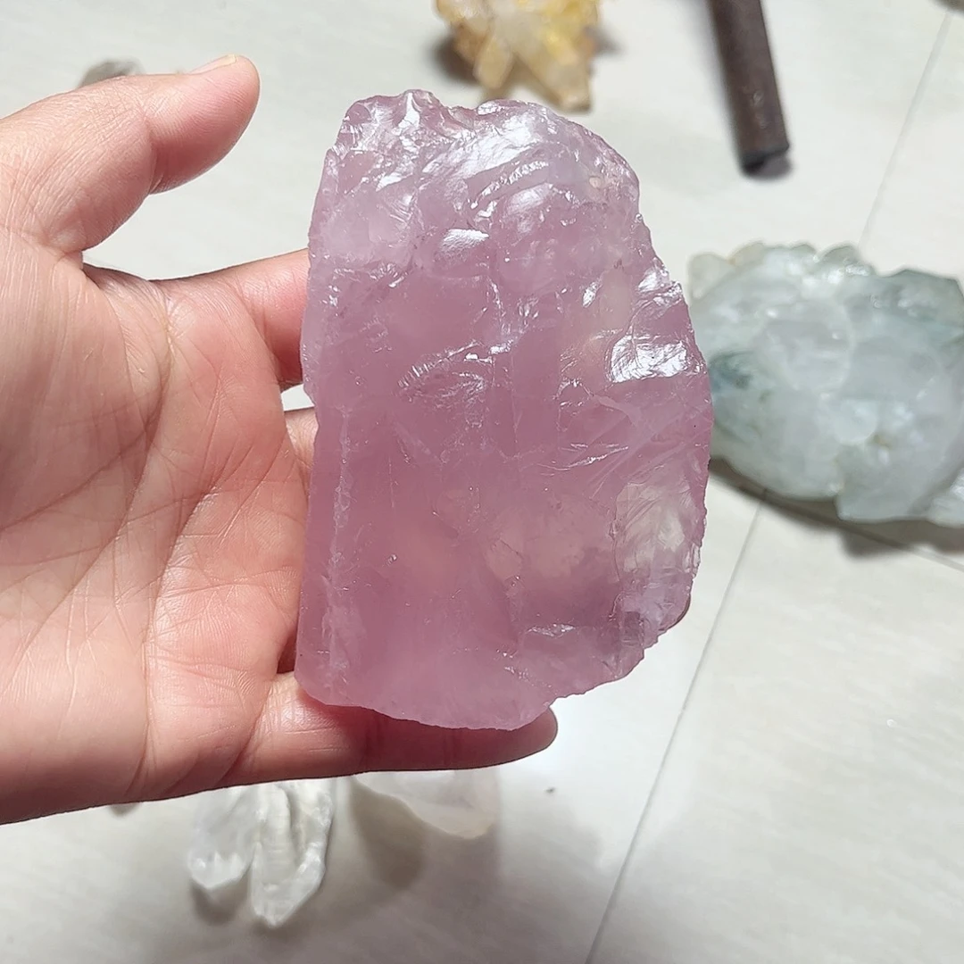 芙蓉石天然水晶原石未镶嵌萱*