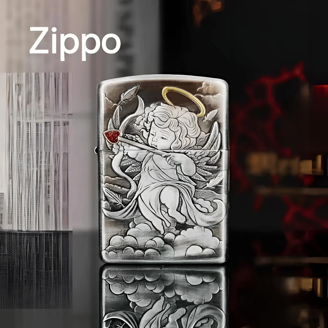ZIPPO打火机【丘比特之剑】盔甲加厚原装正品煤油男朋友爱情礼DYJ1