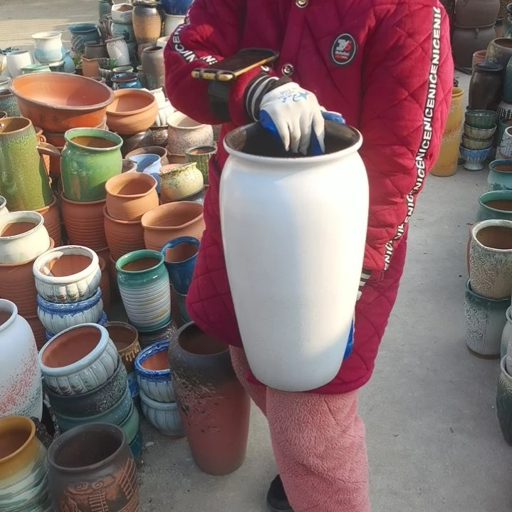 红陶口20高41一个盆子