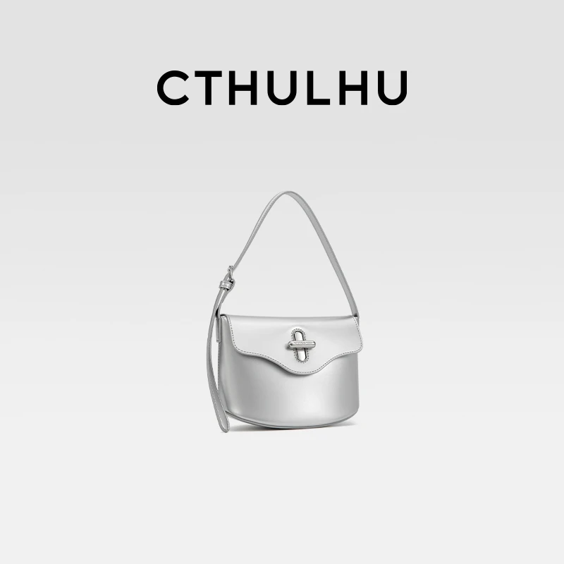 CTHULHU【弧光锁扣新月包】CT512B250韩国小众品牌精致经典百搭包包