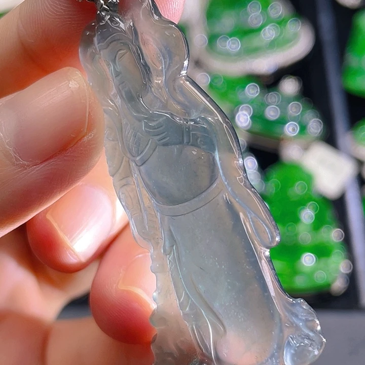 翡翠18K金镶嵌颈饰08
