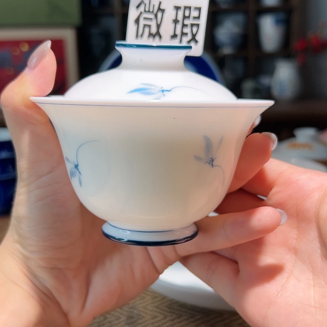 【闪购商品】微瑕 手绘 盖碗