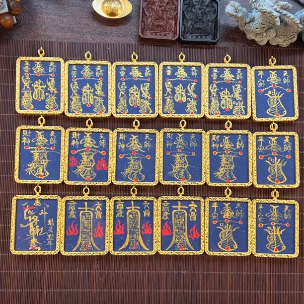 合金亚克力吊坠 手绘福牌吊坠