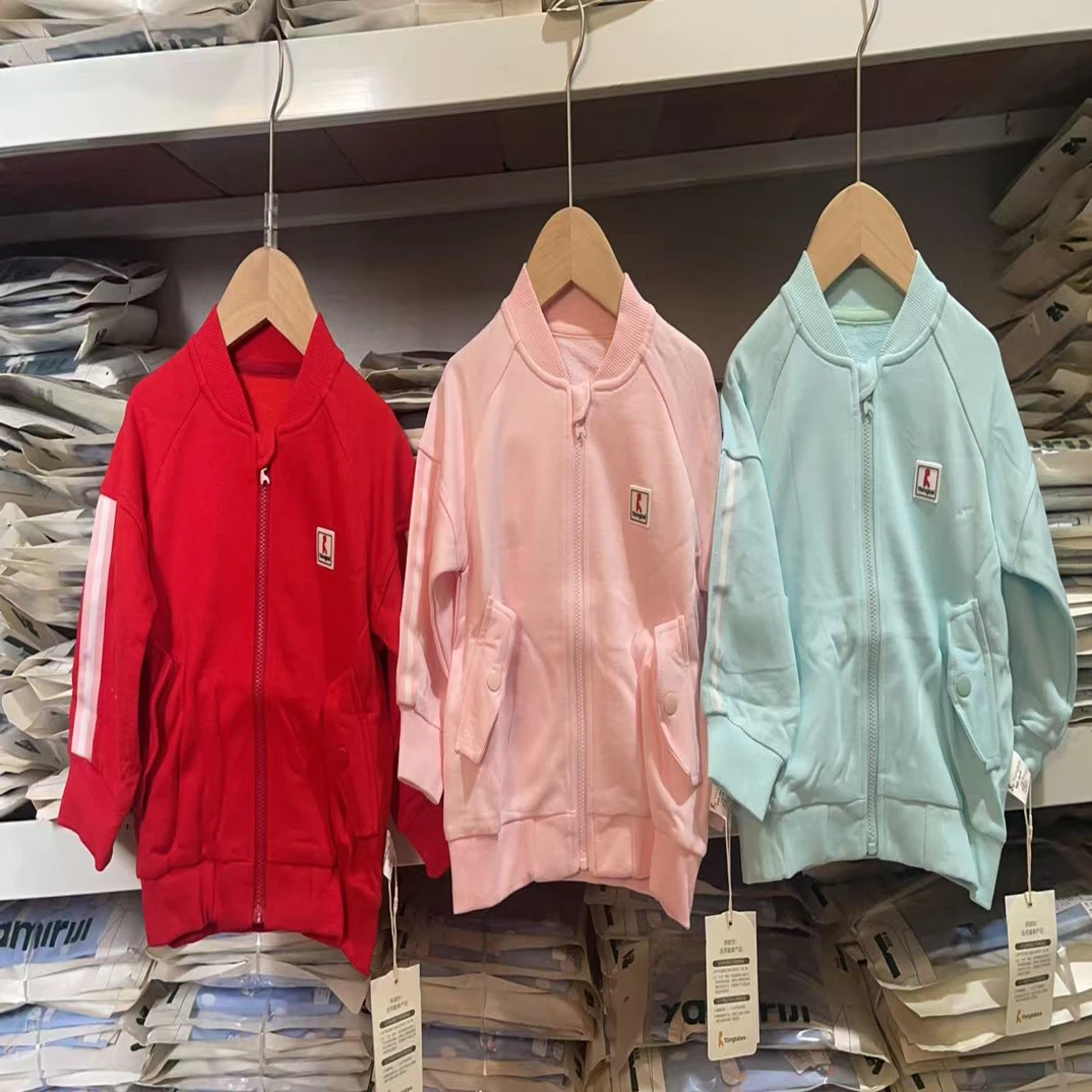 拉链小童春款休闲常规拉链衫童装女童棒球服普通外套