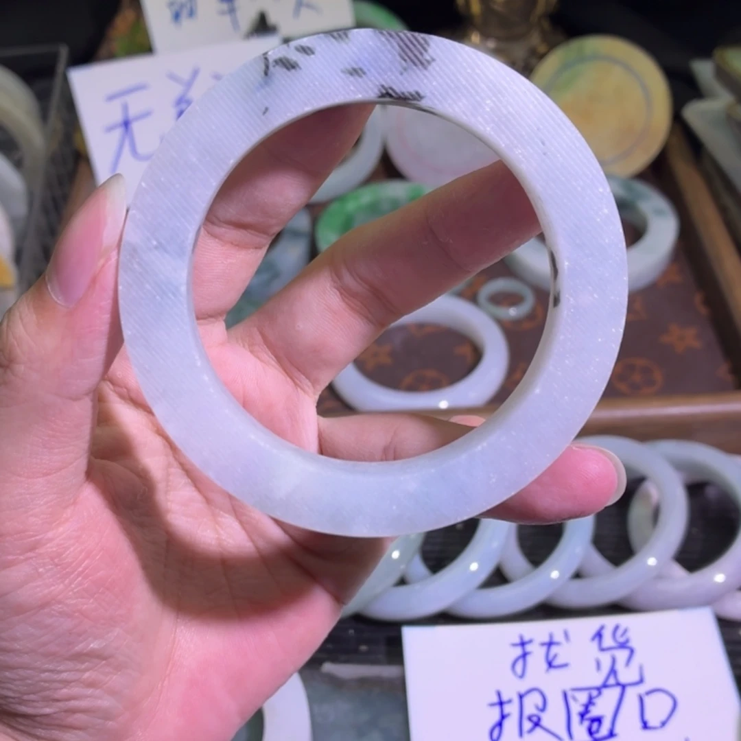 定制翡翠未镶嵌翡翠A货毛胚手镯定制