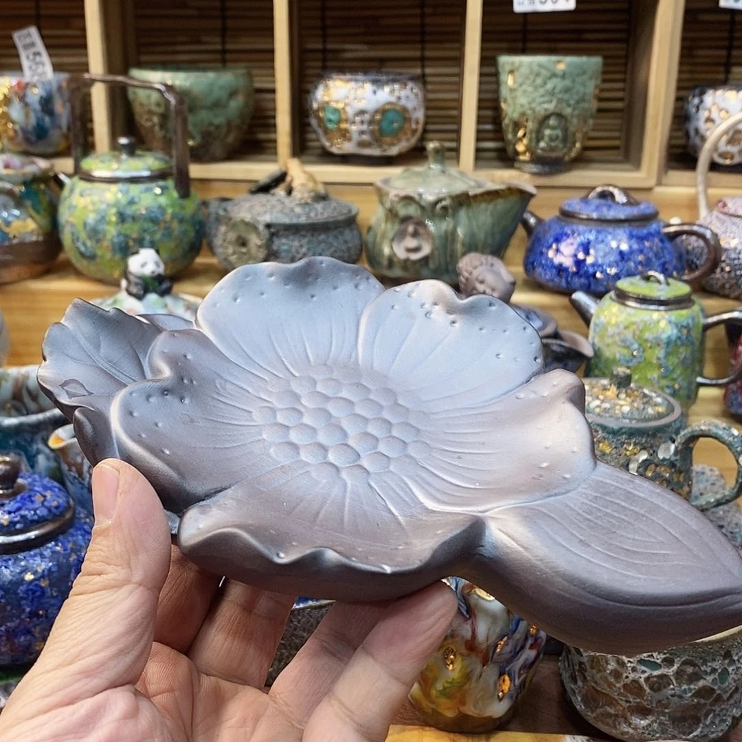 粗陶志野柴烧茶器