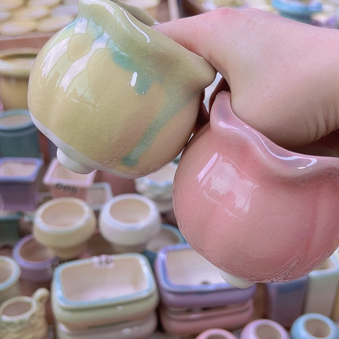 陶瓷花盆当场满12包邮